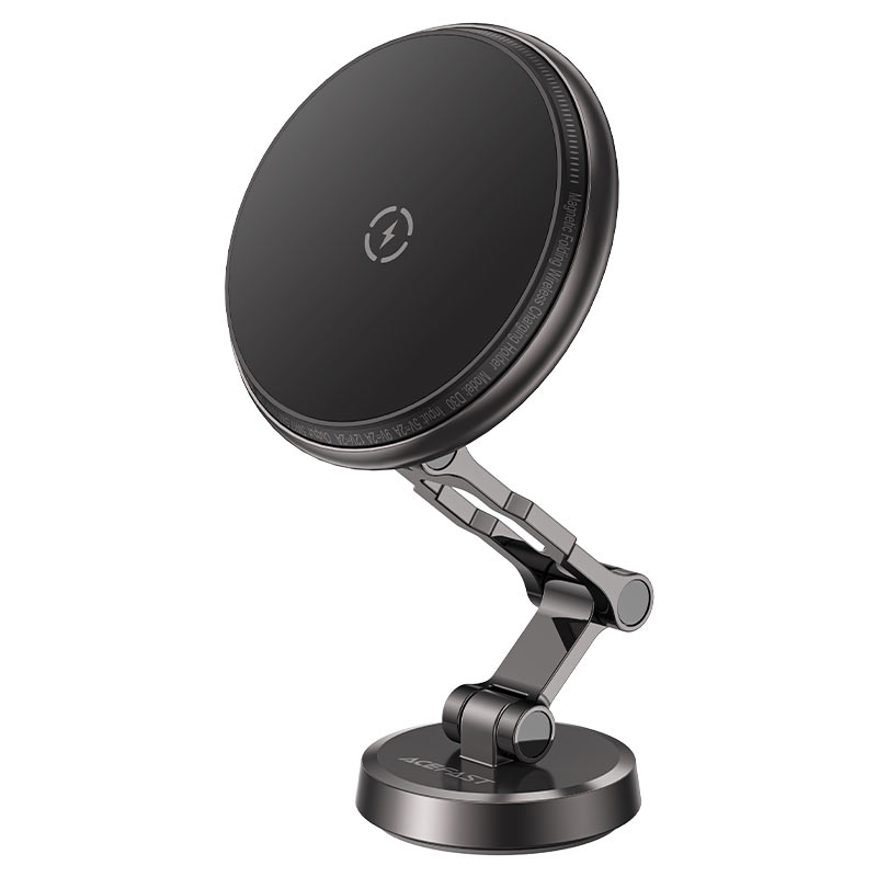 Автодержатель с функцией беспроводной зарядки Acefast D30 Wireless Charger Magnetic Car Holder (AF-D30-BK)