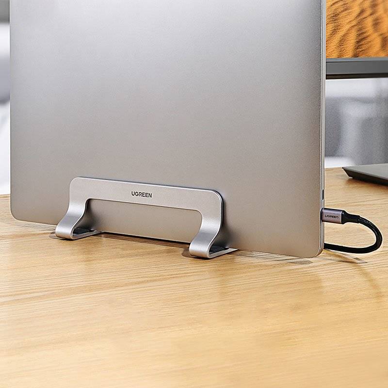 Вертикальная подставка для ноутбука UGREEN Vertical Laptop Stand LP258 серебристая (20471)