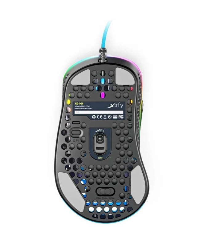 Игровая мышь Xtrfy M4 c RGB подсветкой чёрная