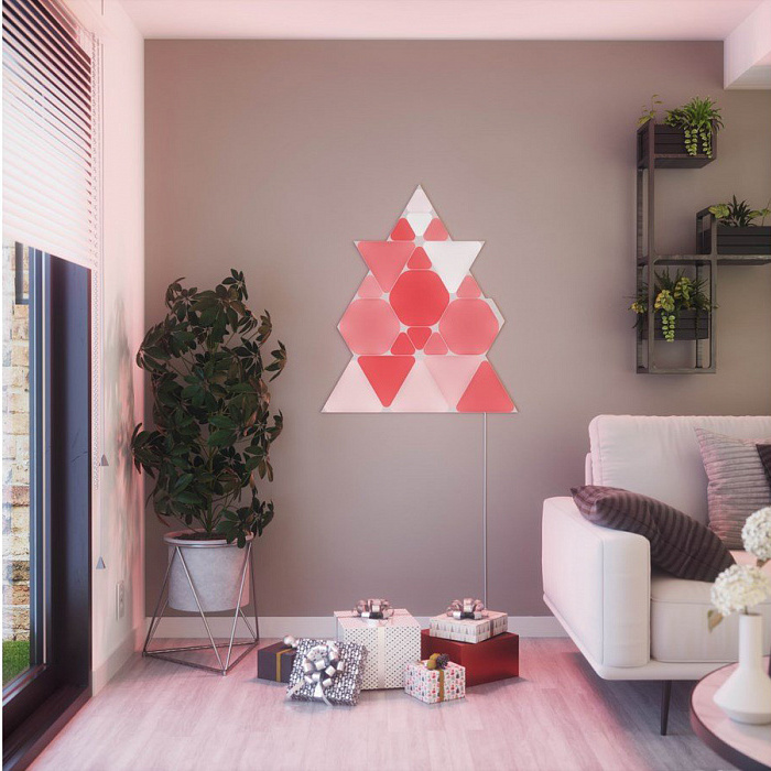 Дополнительные панели Nanoleaf Shapes Mini Triangles (без управляющего блока) 10 панелей (NL48-1001TW-10PK)