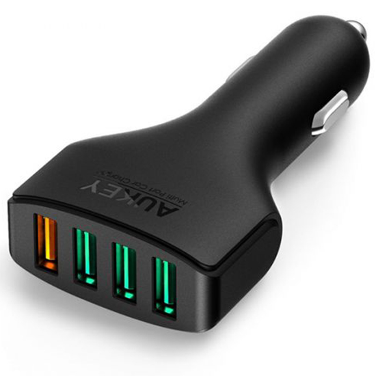 Автомобильное зарядное устройство Aukey 4 x USB 54 Вт QC 3.0 (CC-T9)
