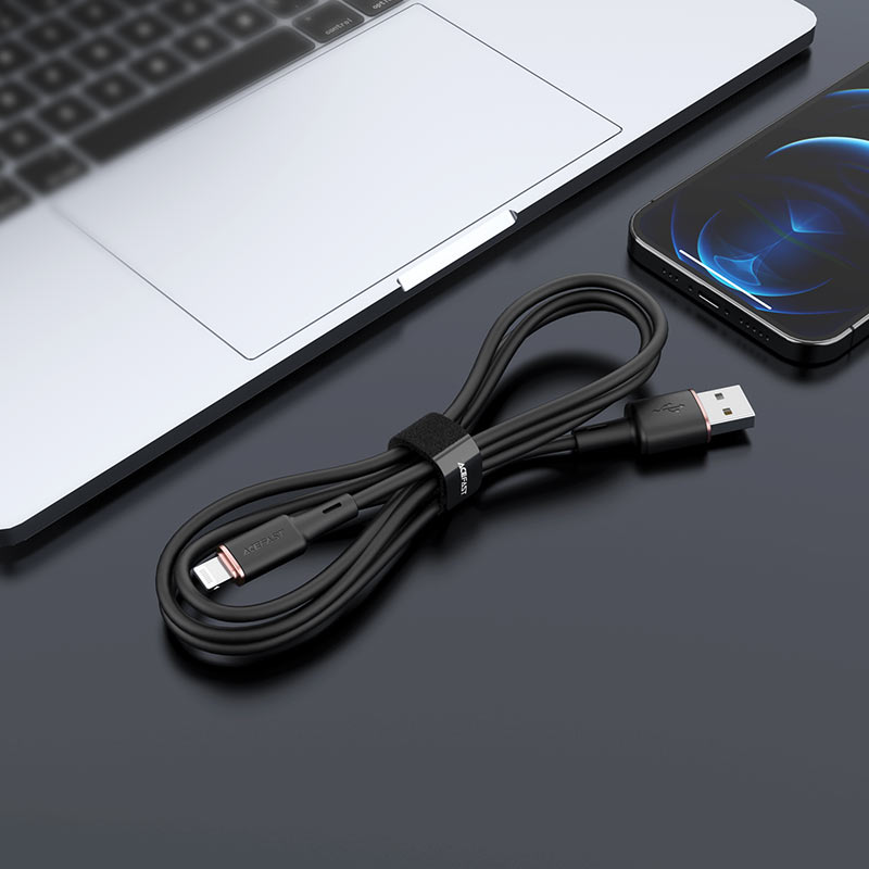 Кабель Acefast C2-02 USB-A to Lightning Charging Data Cable (1,2 метра) чёрный (AF-C2-02-BK)