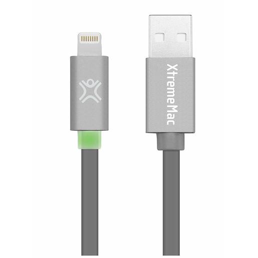 Кабель XtremeMac Lightning to USB Flat LED Cable (1,2 метра) серый космос (XCL-FLD-13) 