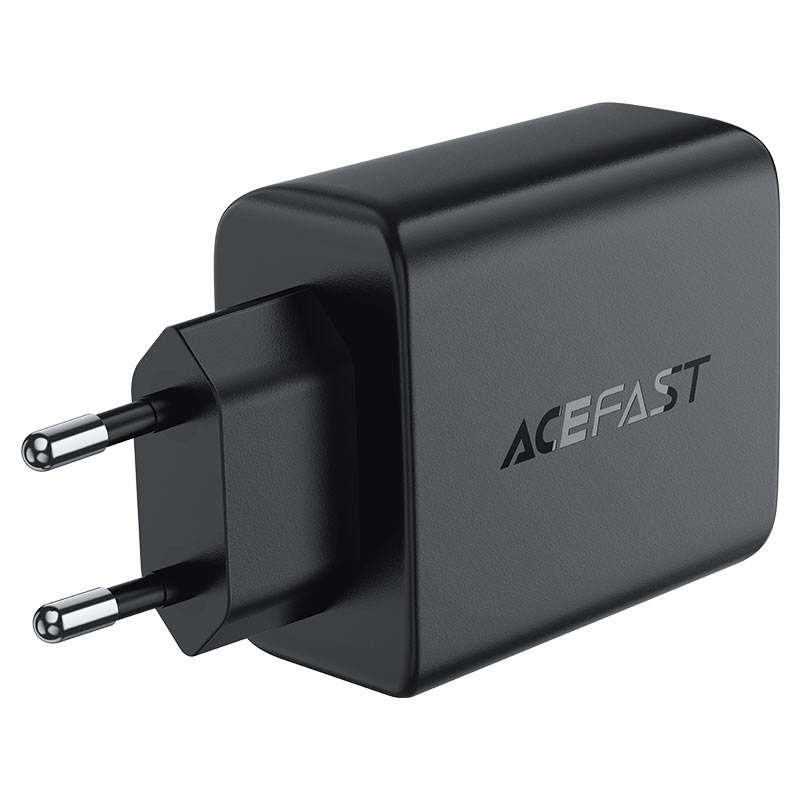 Сетевое зарядное устройство Acefast A61 PD45W GaN 2 x USB-C + 2 x USB Charger чёрное (AF-A61-BK)