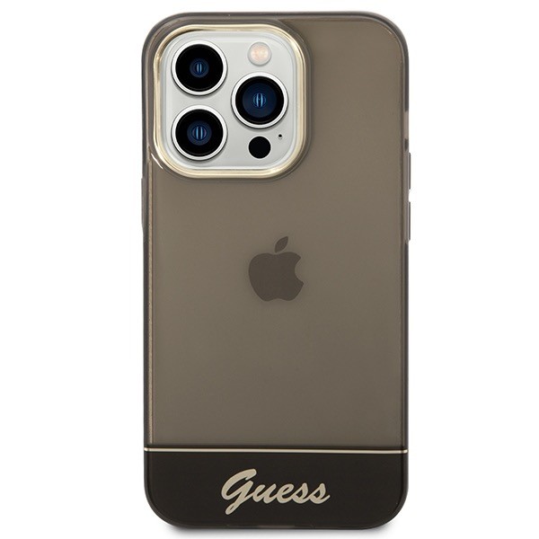 Чехол CG Mobile Guess Camera Outline Translucent для iPhone 14 Pro Max чёрный