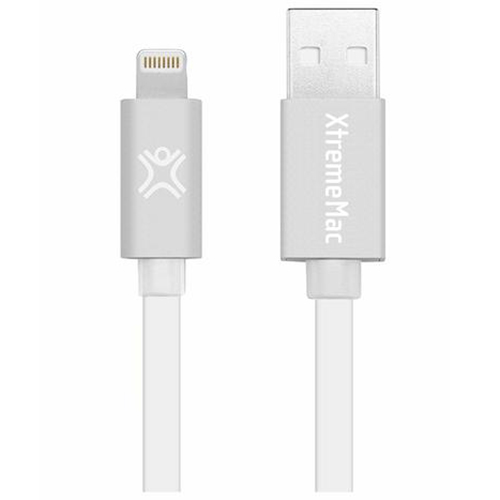 Кабель XtremeMac Lightning to USB Flat LED Cable (1,2 метра) белый / серебристый (XCL-FLD-83) 