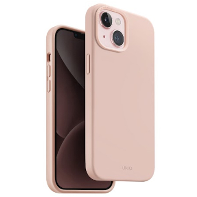 Чехол Uniq LINO MagSafe для iPhone 15 розовый (Pink)