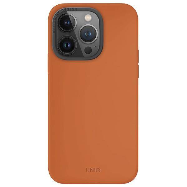 Чехол Uniq LINO MagSafe для iPhone 15 Pro оранжевый (Orange)