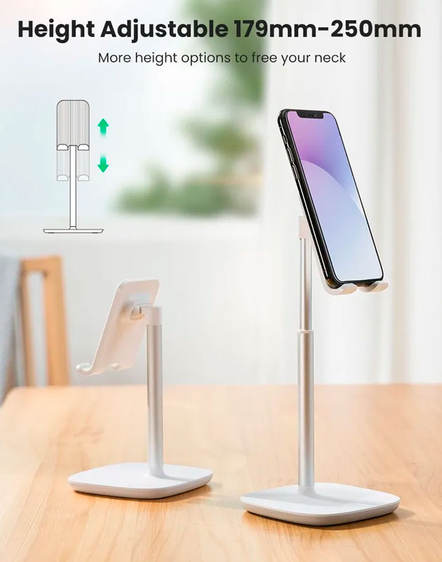 Держатель UGREEN LP280 Adjustable Desk Phone Holder для смартфонов белый (80358)