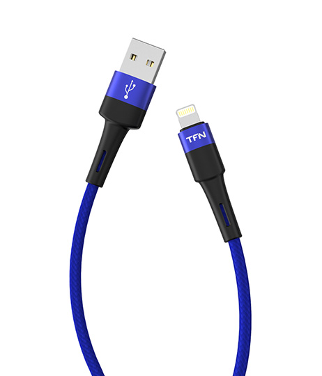 Кабель TFN 8pin Envy (Lightning-USB) нейлон (1,2 метра) синий (blue)