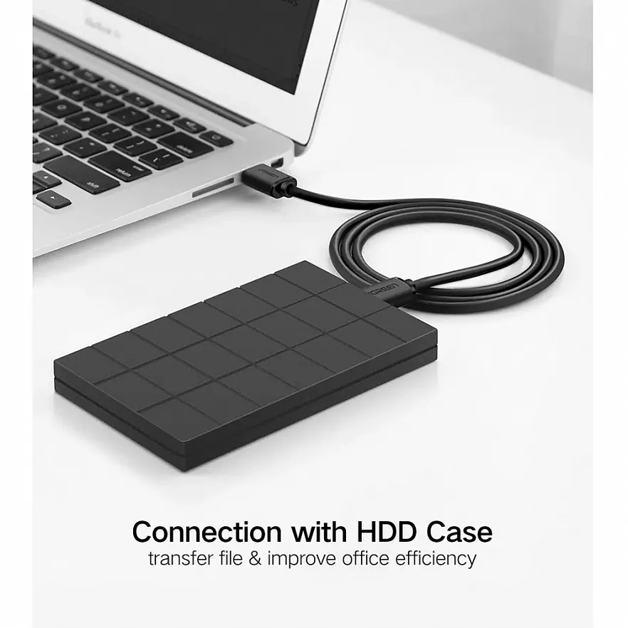 Кабель Ugreen US102 USB-A — USB-A Cable (2 метра) чёрный (10311)