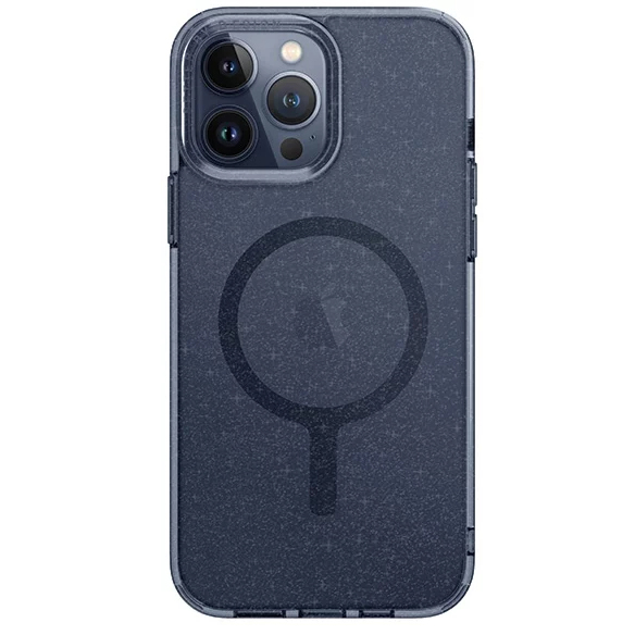 Чехол Uniq Lifepro Xtreme MagSafe для iPhone 15 Pro Max синий с блёстками (Tinsel Blue)