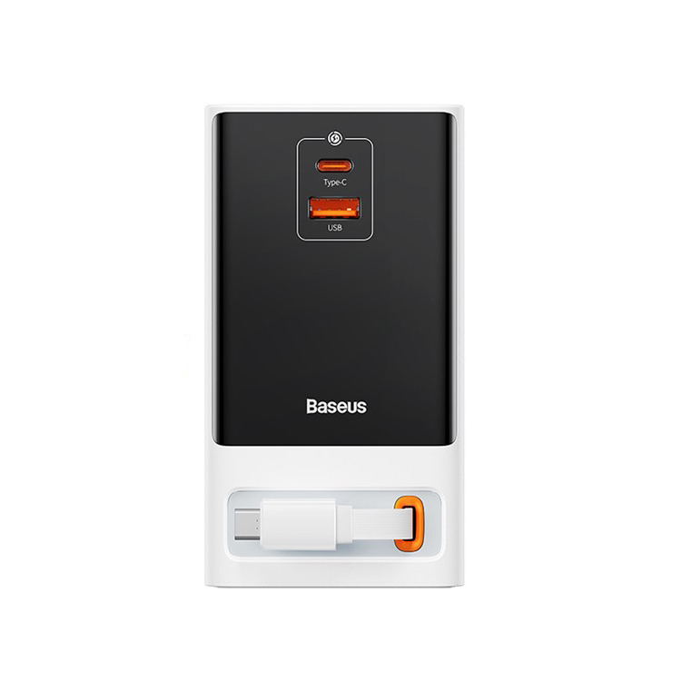 Сетевое зарядное устройство Baseus PowerCombo Digital PowerStrip 65W (APP Control) белое (PSLR000602)