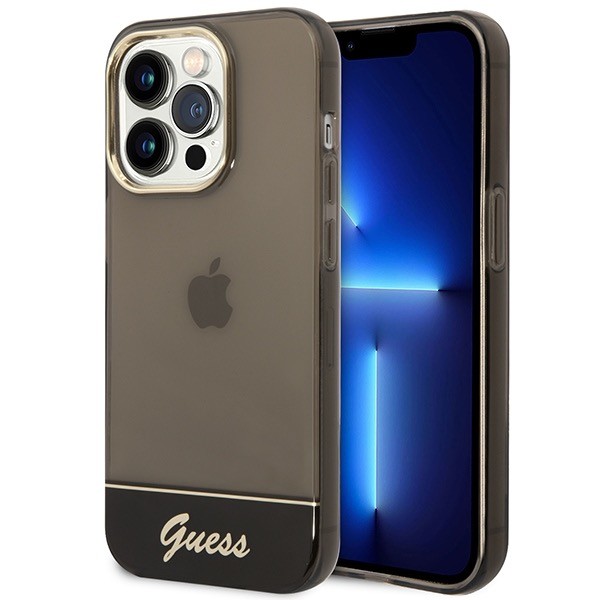 Чехол CG Mobile Guess Camera Outline Translucent для iPhone 14 Pro Max чёрный