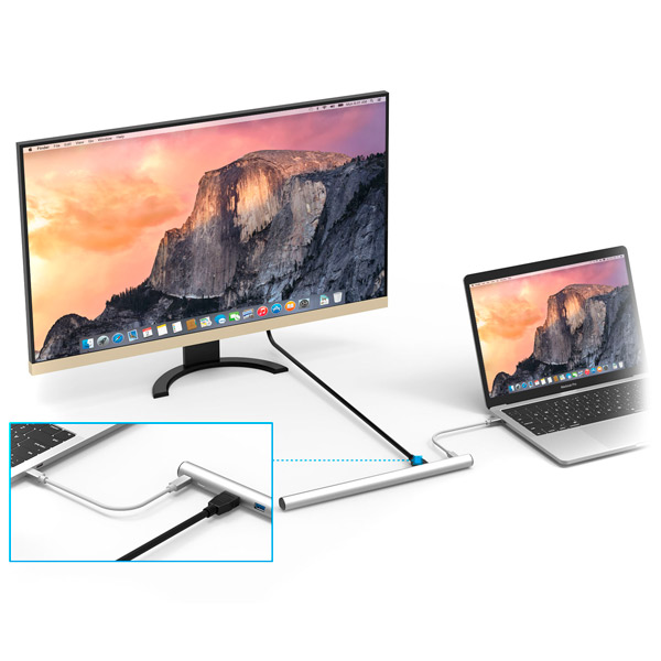 Мульти хаб Rombica Type-C Dock серебристый (TC-00080) 