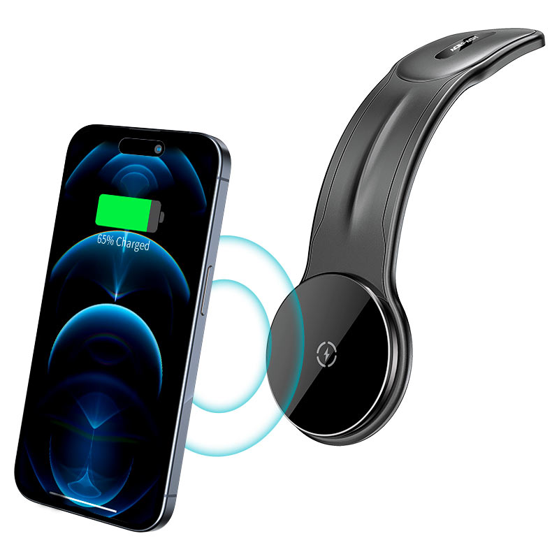 Автодержатель с функцией беспроводной зарядки Acefast D21 Fast Wireless Charger Magnetic Car Holder (AF-D21-BK)