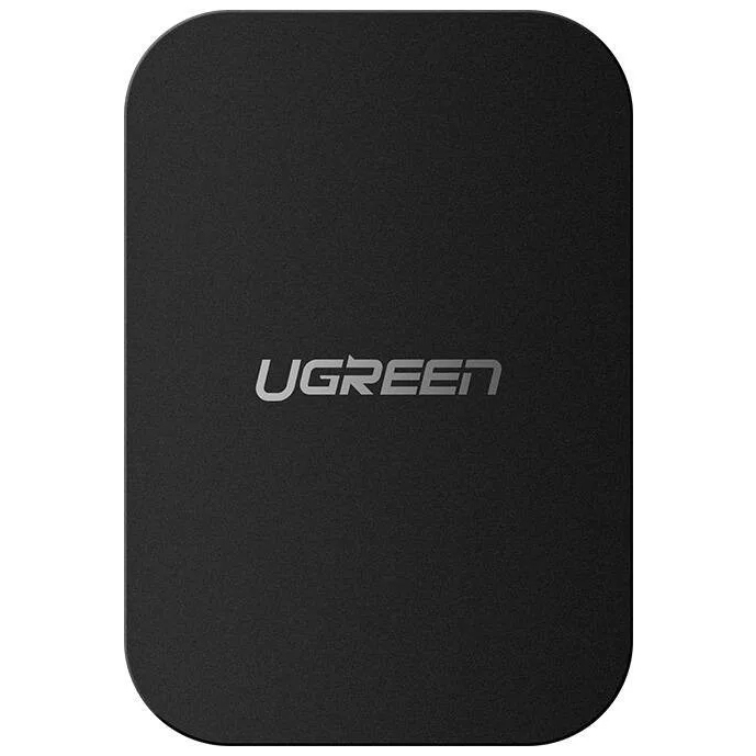 Металлическая пластина на телефон для магнитного держателя UGREEN LP123 Rectangular metal plate (2 шт) чёрная (50869)