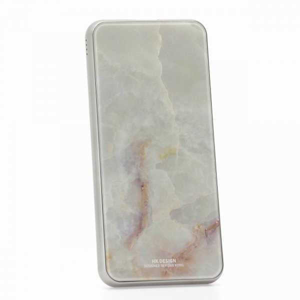 Внешний аккумулятор HK Design Glass Marble BN004 10000 мАч белый