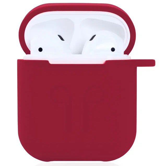 Чехол Guardi Soft Touch Protective Case для Airpods 1/2 бордовый