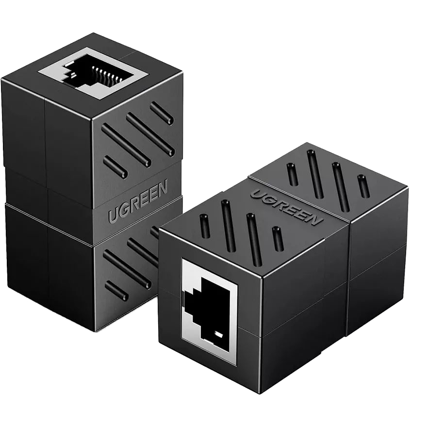 Адаптер-удлинитель для сетевого кабеля Ugreen NW114 RJ-45 - RJ45 (10 шт.) чёрный (30718) 
