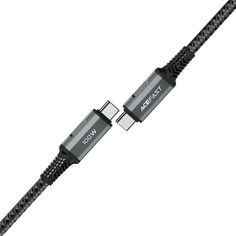 Кабель Acefast C4-03 USB-C to USB-C 100W (2 метра) серый космос (AF-C4-03-GY)