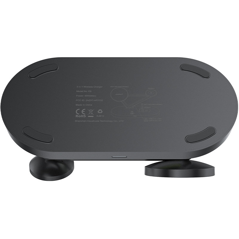 Беспроводное зарядное устройство Acefast E9 15W Qi Wireless Charger for iPhone (with MagSafe) / Apple Watch / Apple AirPods чёрное (AF-E9-BK)
