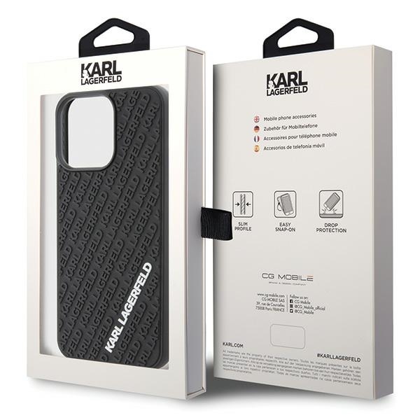 Чехол CG Mobile Lagerfeld 3D Rubber Multi Logo для iPhone 15 Pro Max чёрный