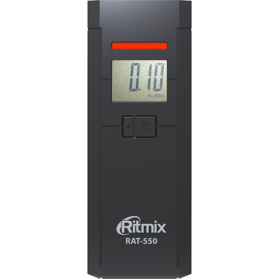 Алкотестер Ritmix RAT-550 чёрный (Диапазон: 0.00-1.00 мг/л; ±0,05 мг/л)