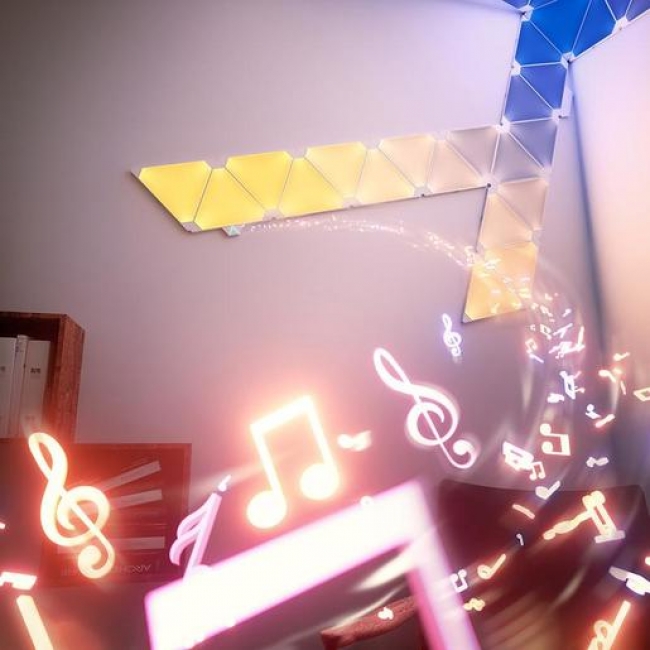 Умная система освещения Nanoleaf Light Panels с модулем Nanoleaf Rhythm (9 панелей)
