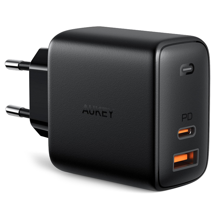 Сетевое зарядное устройство Aukey 65W USB-A / USB-C PD (PA-B3)
