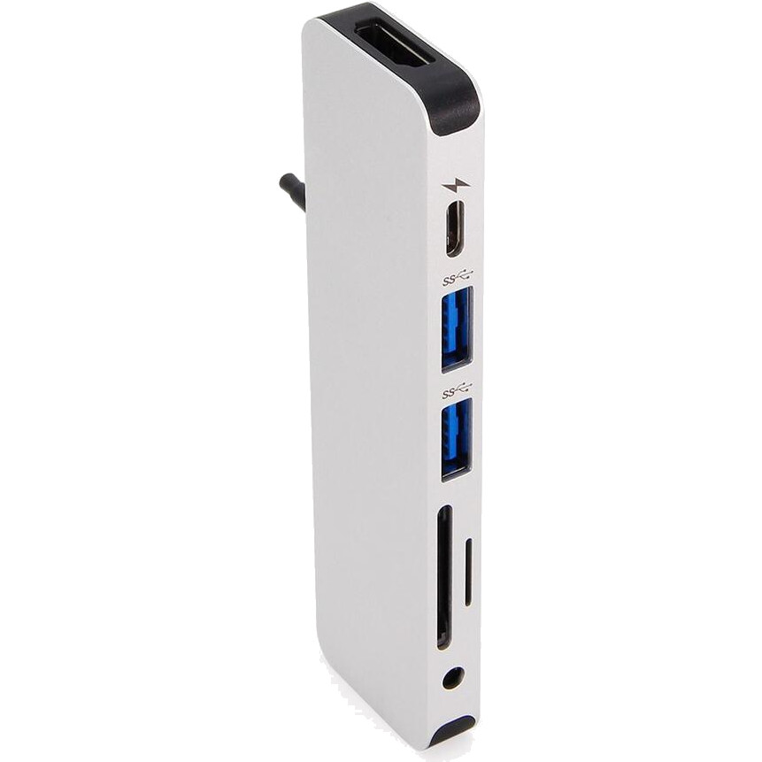 Хаб HyperDrive SOLO 7-in-1 USB-C Hub для MacBook серебристый (GN21D-SILVER)