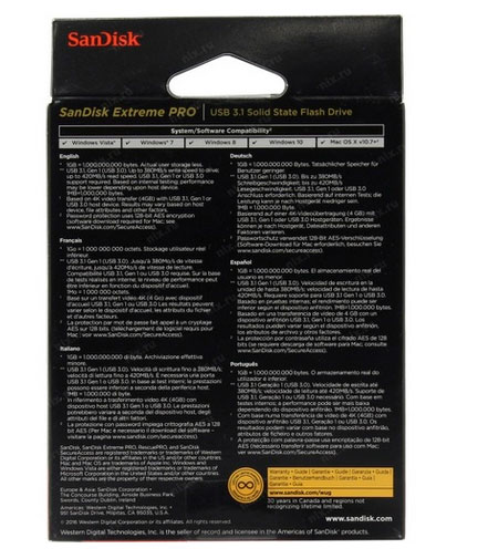 Флешка SanDisk 128GB (SDCZ880-128G-G46) USB3.1