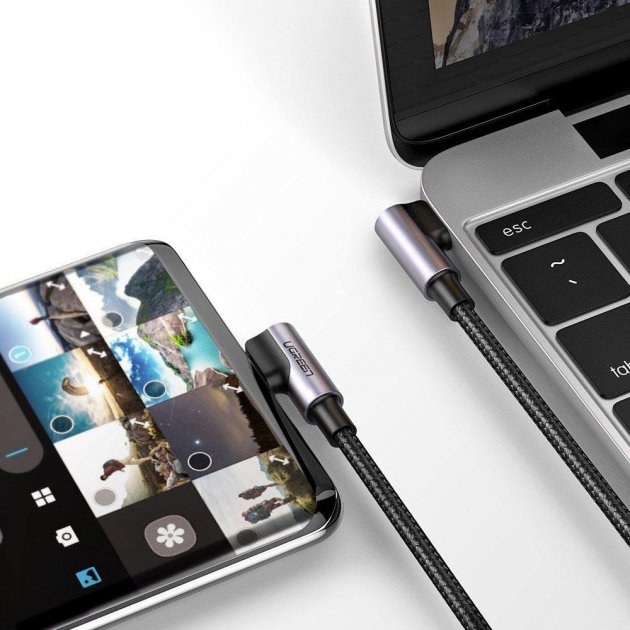 Кабель Ugreen US323 USB-C to USB-C PD QC3.0 60W Cable (2 метра) чёрный (70531)