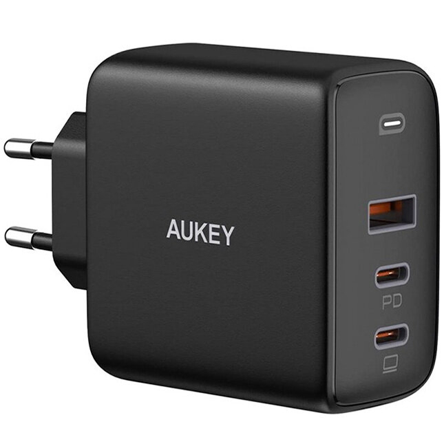 Сетевое зарядное устройство Aukey Omnia 90W 3-Port Charger чёрное 