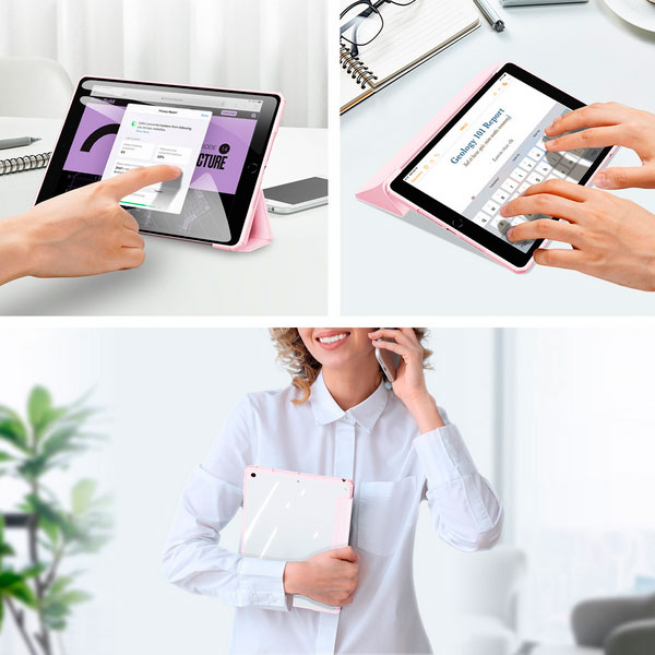 Чехол книжка Dux Ducis Copa Series для iPad 10.2  светло-розовый