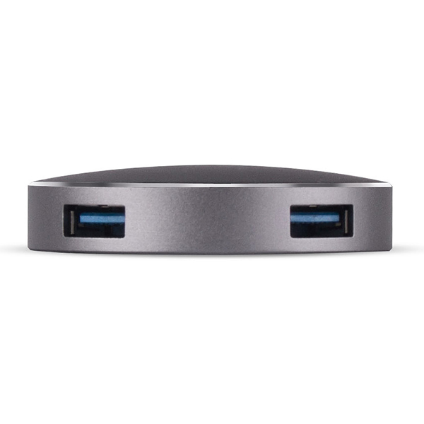 Мульти хаб Rombica Type-C Hub Metal 4 x USB 3.0 серый космос (TC-00060)