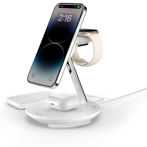 Беспроводное зарядное устройство MAGEASY Power Station Magnetic Wireless белая