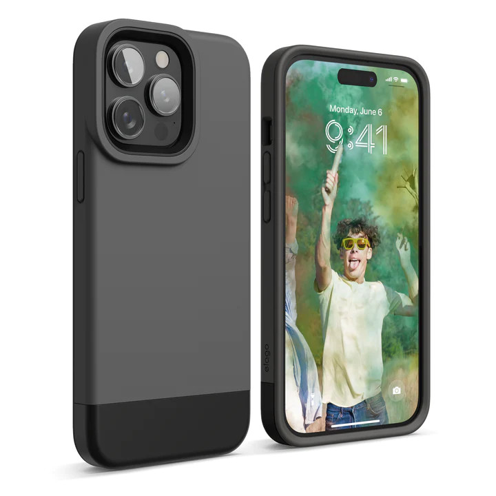 Чехол Elago GLIDE для iPhone 14 Pro Max тёмно-серый/чёрный (Dark Grey/Black)
