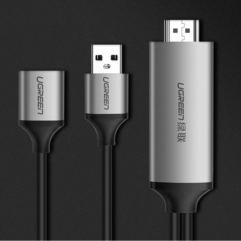 Адаптер UGREEN CM151 (50291) USB to HDMI (1,5 метра) Digital AV Adapter серый