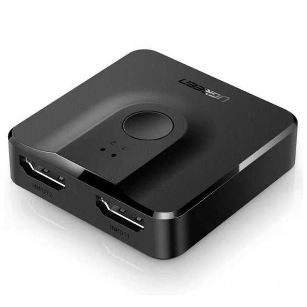 Разветвитель Ugreen CM217 (50966) 2 In 1 Out HDMI Switcher 4K@60Hz чёрный