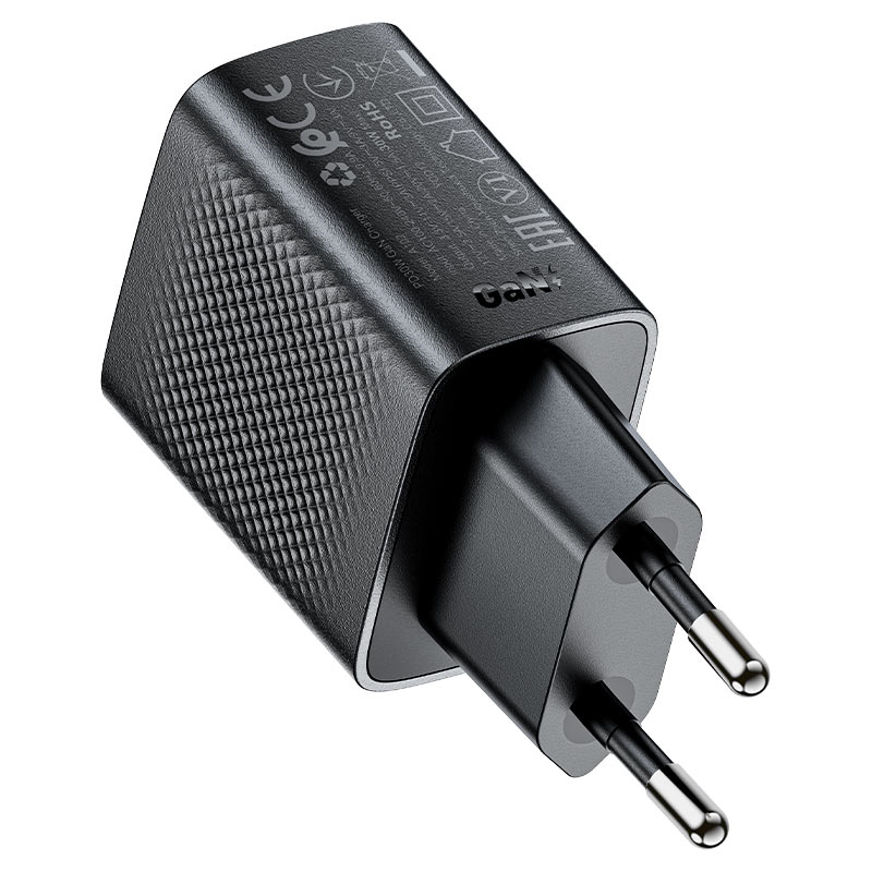 Сетевое зарядное устройство Acefast A102 USB Type-C PD30W GaN чёрное (AF-A102-BK) 