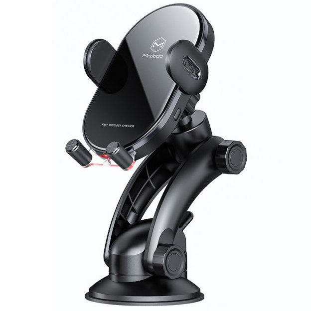 Автодержатель с функцией беспроводной зарядки Mcdodo Space Car Holder With Induction Charging 15W чёрный (CH-7620)