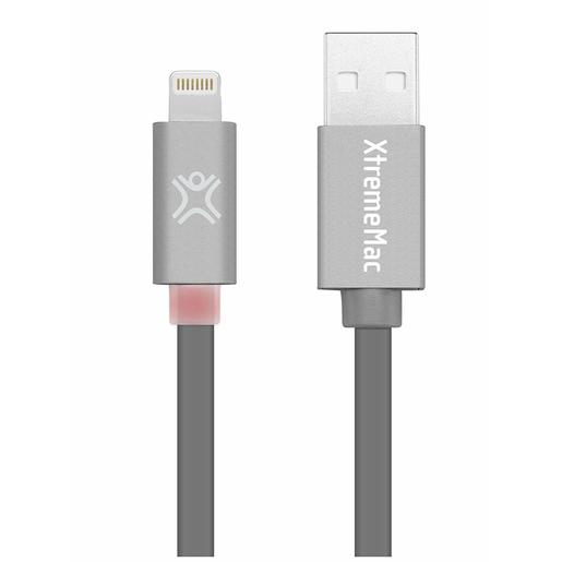 Кабель XtremeMac Lightning to USB Flat LED Cable (1,2 метра) серый космос (XCL-FLD-13) 