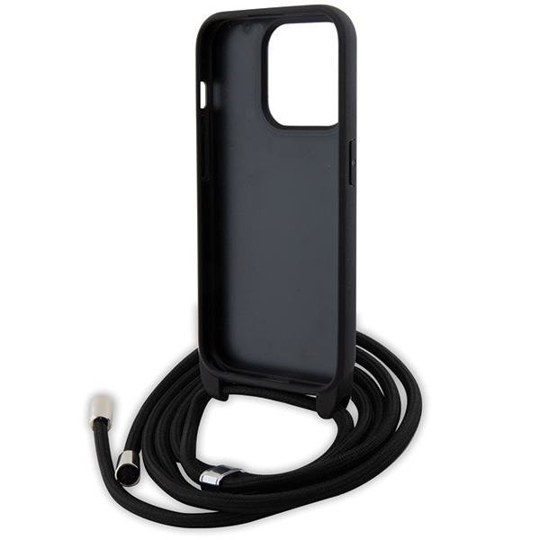 Чехол CG Mobile Lagerfeld Crossbody Saffiano для iPhone 15 Pro чёрный