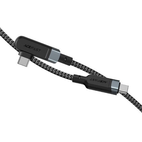Кабель угловой ACEFAST C5-03 USB-C to USB-C 100W PD aluminum alloy cable серый