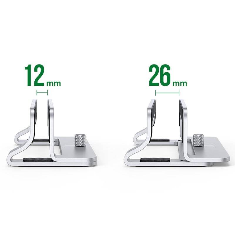 Вертикальная подставка для ноутбука UGREEN Vertical Laptop Stand LP258 серебристая (20471)
