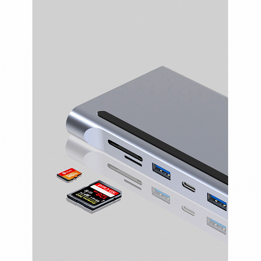 Мульти хаб MST USB-C 12-in-1 Hub серый космос