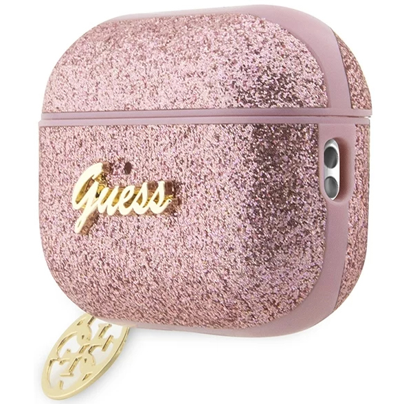 Чехол CG Mobile Guess Glitter Flakes 4G Charm для AirPods Pro 2 (2022) розовый