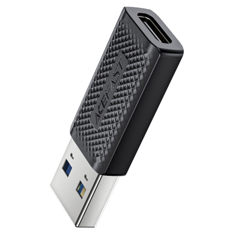 Адаптер Acefast J2 USB-C - USB-A чёрный (AF-J2-BK)