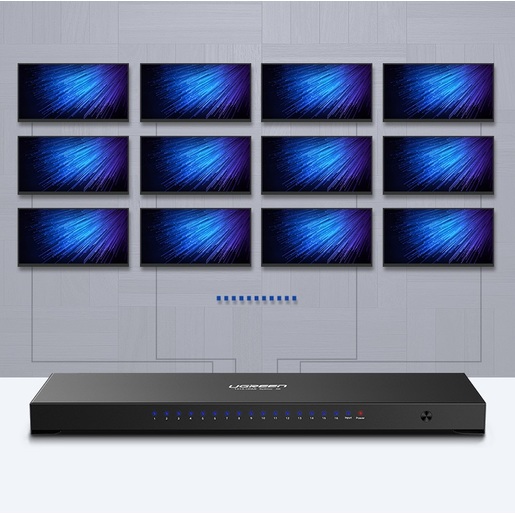 Разветвитель Ugreen (40218) 1x16 HDMI Amplifier Splitter чёрный